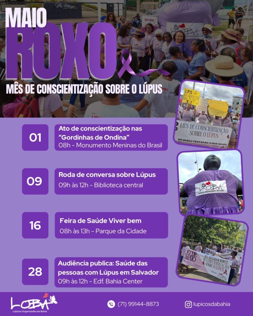 27bcec2a-5a97-490d-bbda-d875a1c8c62f-819x1024 Maio Roxo mobiliza Salvador com ações de conscientização e apoio a pessoas com lúpus